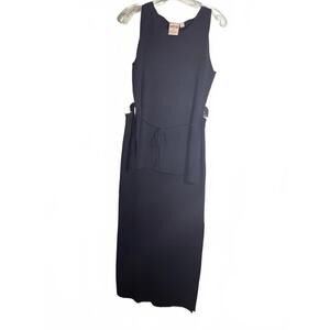 Country Road Lagenlook Minimalist Aus. Navy Maxi Set Organic/Cotton knit blend M